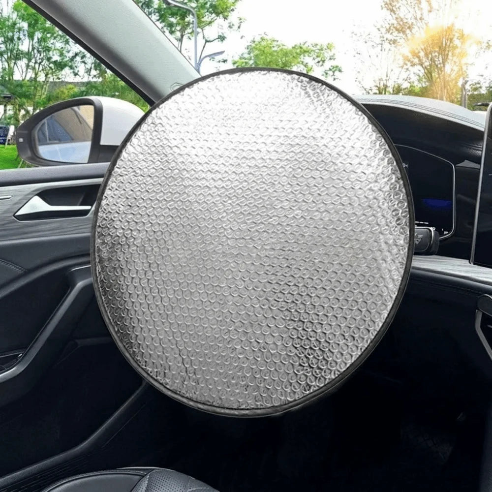 Heat-resistant Car Steering Wheel Sunshade Cover Universal Foldable Zpaxo