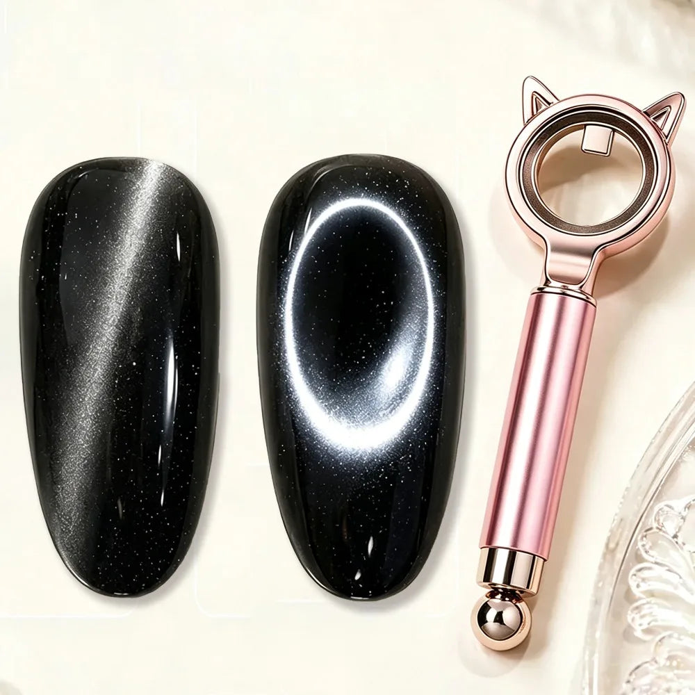 Dual-head Cat Ear Face Hollow Eye Magnet Strong Ring Magnetic Tool Zpaxo
