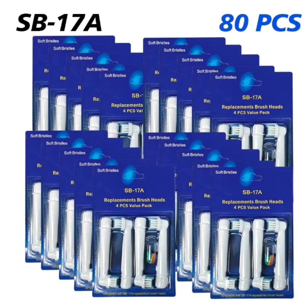 4/16/20/80pcs Set Electric Toothbrush Head For Oral B Sensitive Replacement Brush Heads D25 D30 D32 D18 4739 3709 4728 D4510 Zpaxo