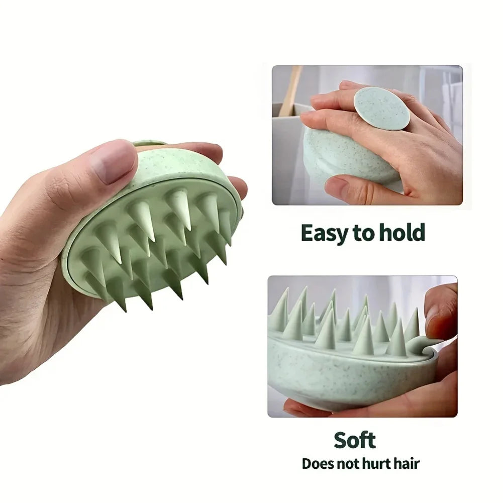 1pc Silicone Shampoo Brush Body Massage Brush Bath Shower Brush Salon Hairdressing Tool Scalp Massage Comb Hair Washing Comb Zpaxo