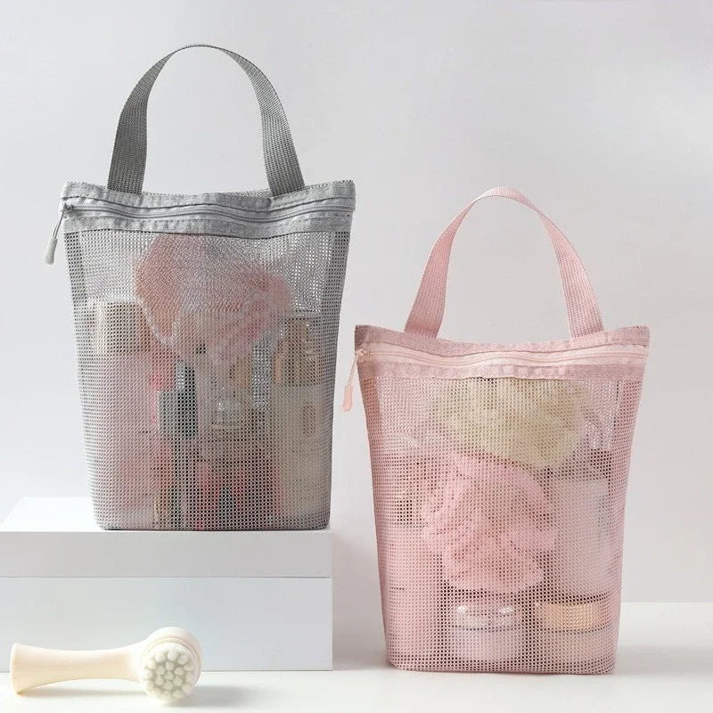 Large Mesh Toiletry Bag 22x26cm – Travel & Makeup Organizer Travel Toiletry Bag Zpaxo
