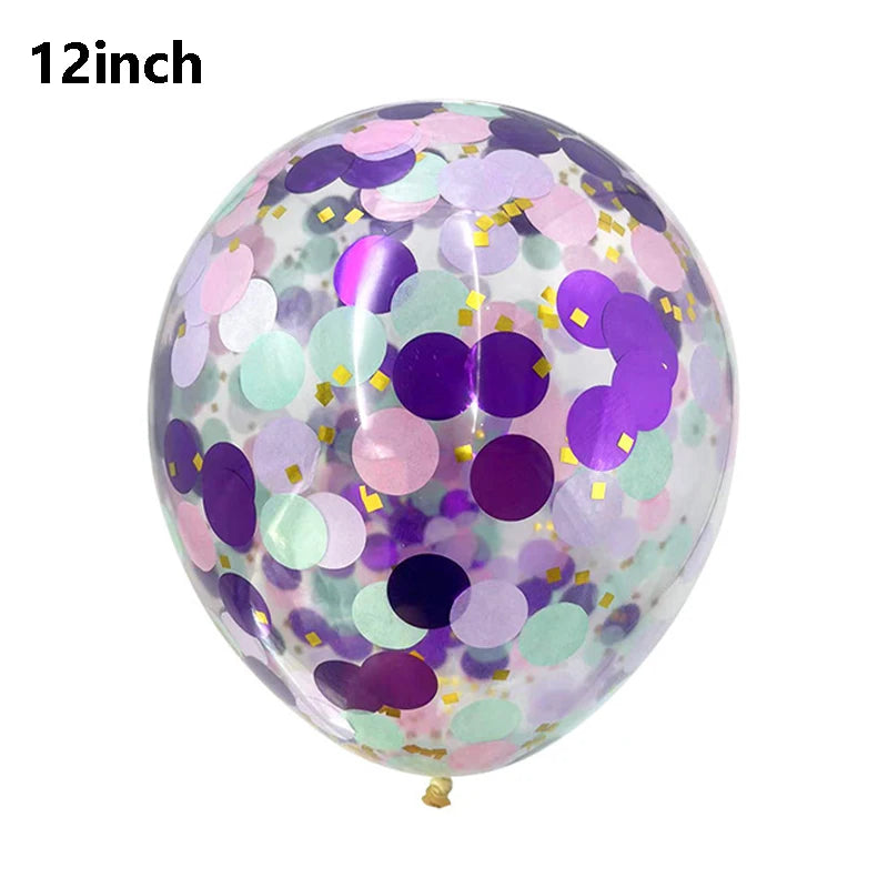 Mermaid Theme Latex Confetti Balloons Party Decoration Globos Girl