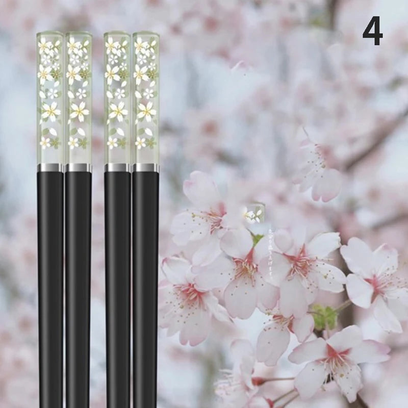 Amber Japanese Chopsticks Antibacterial Anti-slip Temperature Zpaxo 4