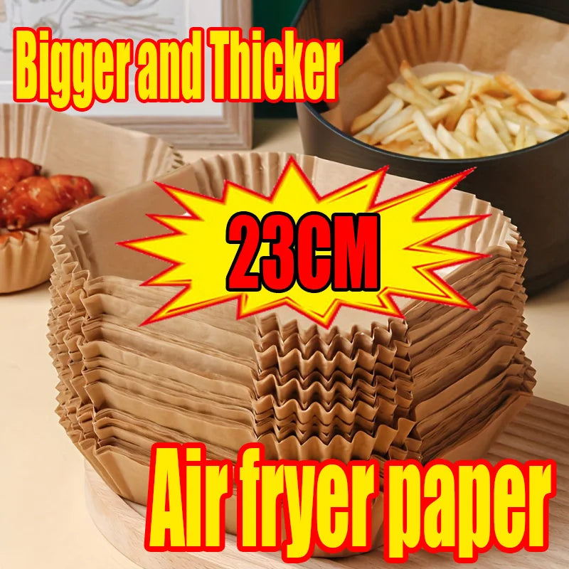 Paper Fryer Air 23 Cm Air Fryer Oven Paper Accessories Airfryer Baking Paper Extra Large Thickened Disposable Liner Square Round Zpaxo
