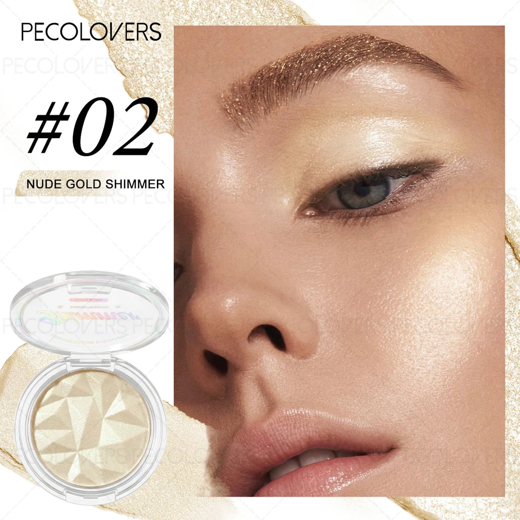 1PC Waterproof High-gloss Powder, with Fine Powder Texture, Metallic Luster, Brightening The Eyes and Face, Long-lasting Zpaxo 02