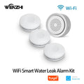 Wifi Water Leak Leakage Sensor Flood Detector With Siren Alarm Kit Battery Powered Tuya Smart Life App Control Home Automation Zpaxo China Mainland