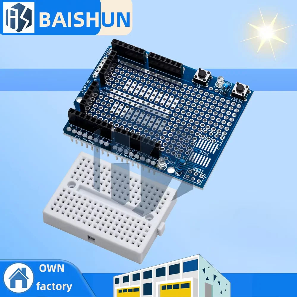 Integrated SYB-170 Mini Breadboard Proto Shield Arduino Zpaxo Default Title