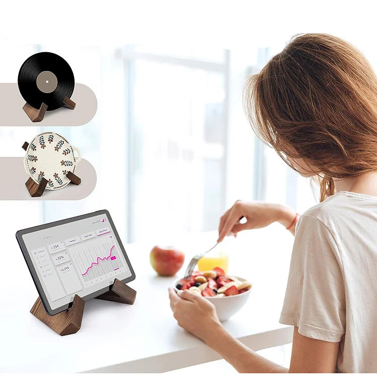 Multipurpose Wooden Cookbook Stand Flat Stand Base Kitchen Cookbook Stand Reading Stand Wooden Record Stand Resding Stand Zpaxo