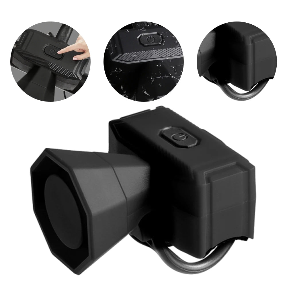 Electric Bike Horn 5 Modes Bell Waterproof Bicycle Rechargeable Alert