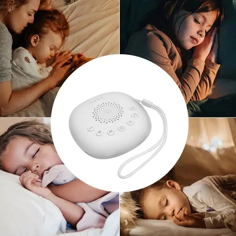 White Noise Machine Portable Sleep Calming Accessories USB Rechargeable Sleep Aid Soother For Bedroom Nursery Travel Meditation Zpaxo