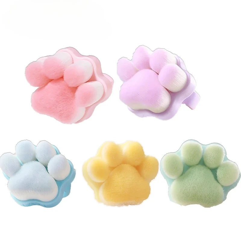 1- Cat's Paw Manicure Dust Clean Brush Finger Ring Duster Soft Hair Zpaxo 5PCS Mixed