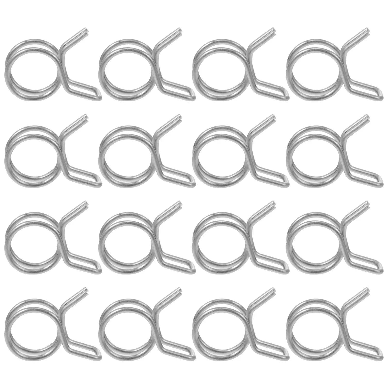 100Pcs Stainless Steel Clamp Strong Wear Resistant Hose Spring Clip for Garden Irrigation Water Pipe Air Fuel Vacuum Tube Zpaxo