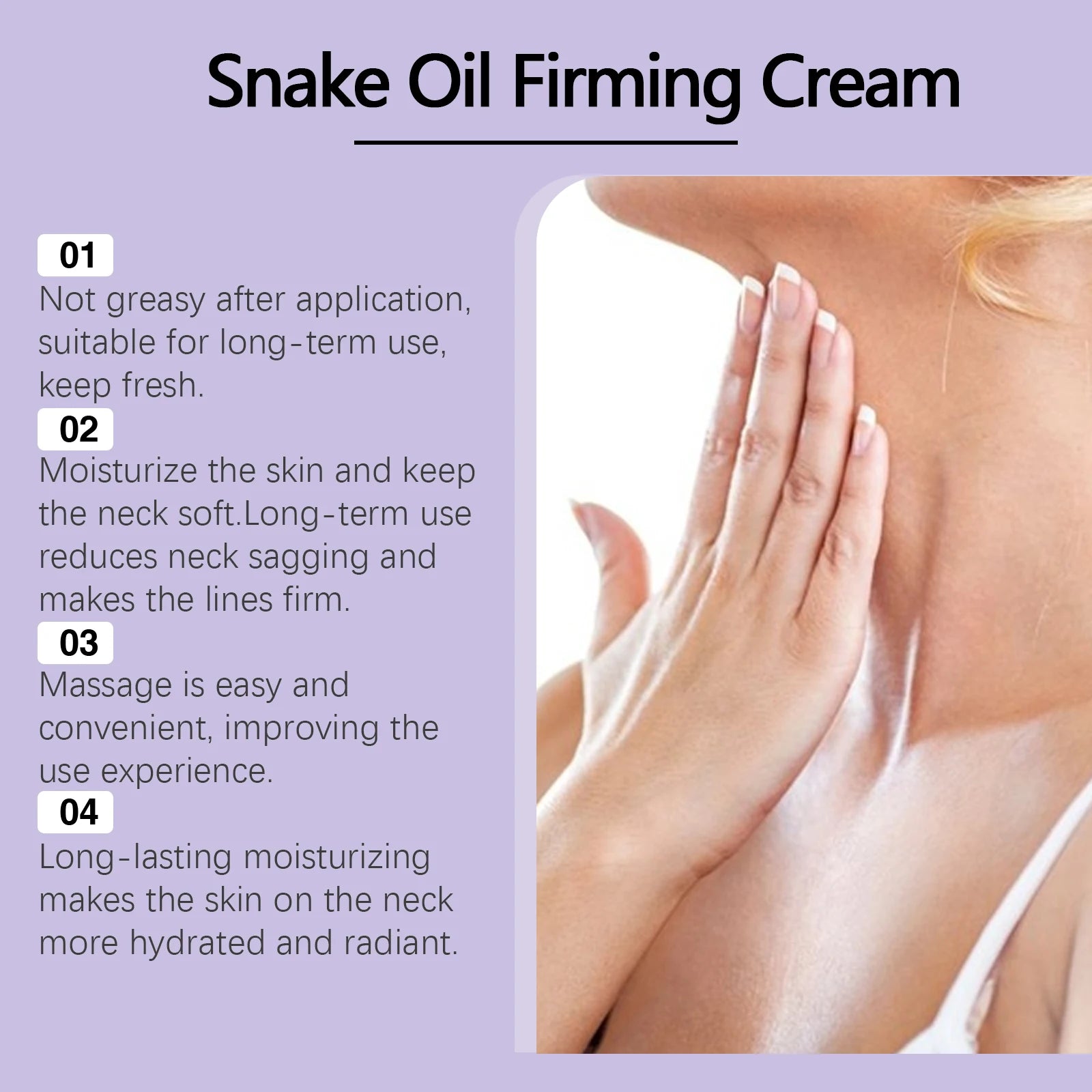 Snake Oil Neck Firming Cream Stick Tightening Double Chin Lighten Neck Fine Lines Lifting Brightening Moisturizing Skin Care Zpaxo