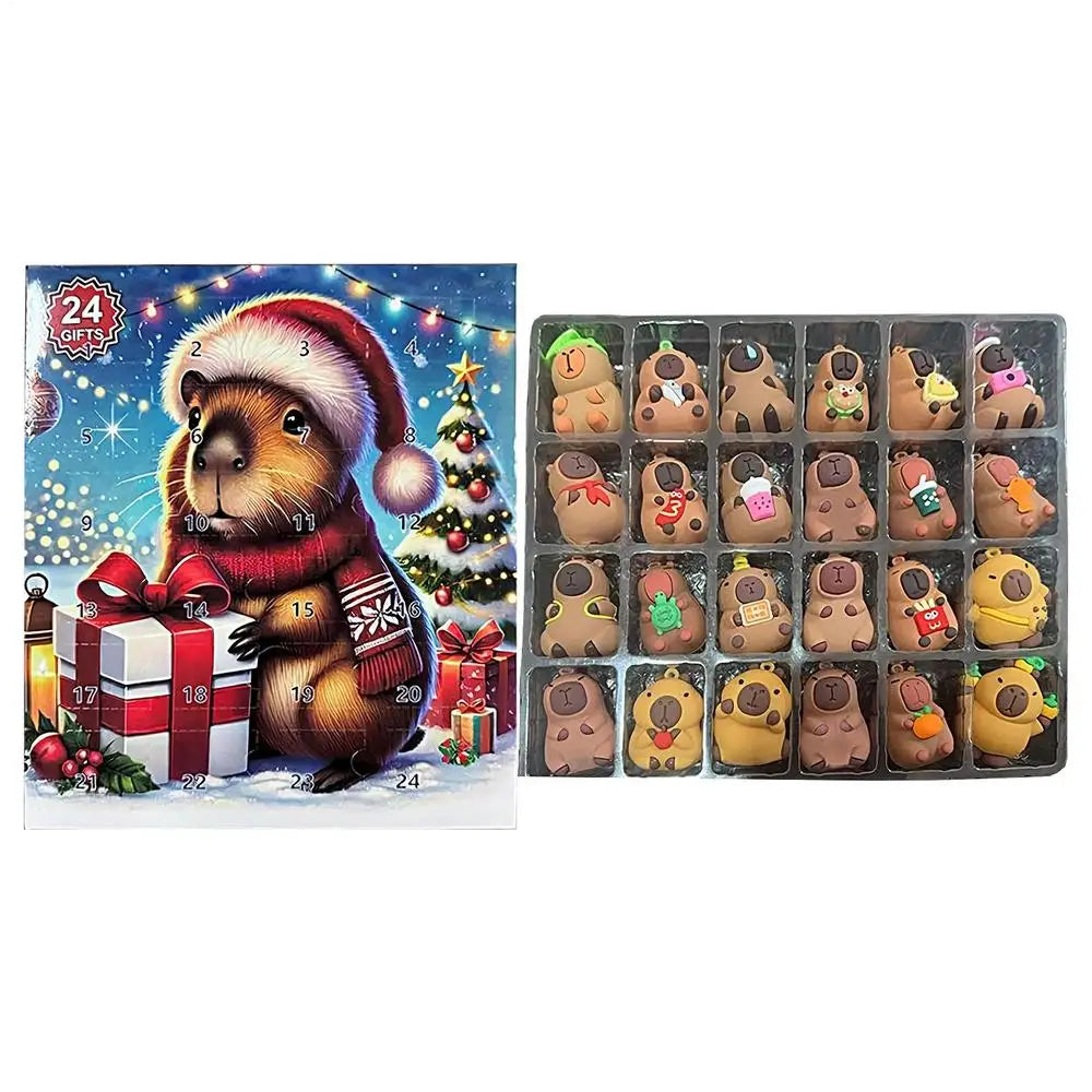 Capybara Christmas Countdown Calendar Advent Miniature Dolls Kids