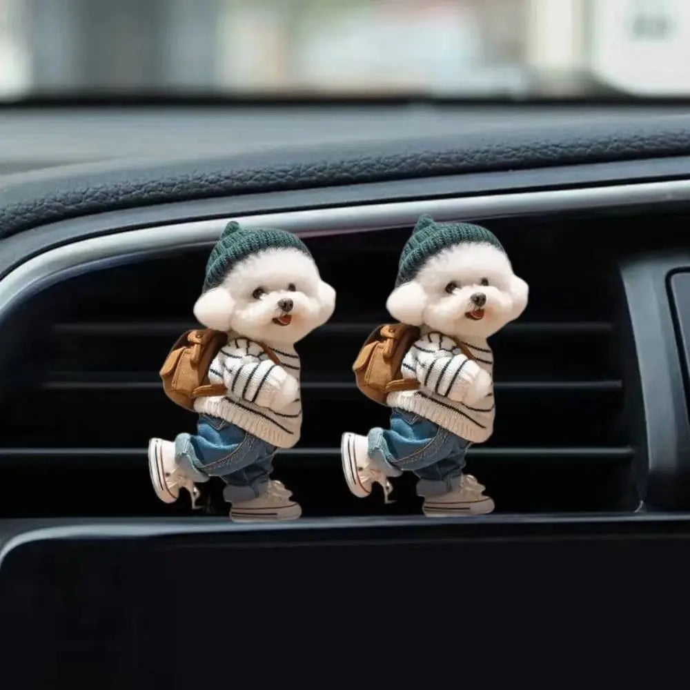 3pcs Long-Lasting Fragrance Car Fragrance Tablets Animal Shape Cartoon Design Vent Clip Scented Tea Portable Size Zpaxo