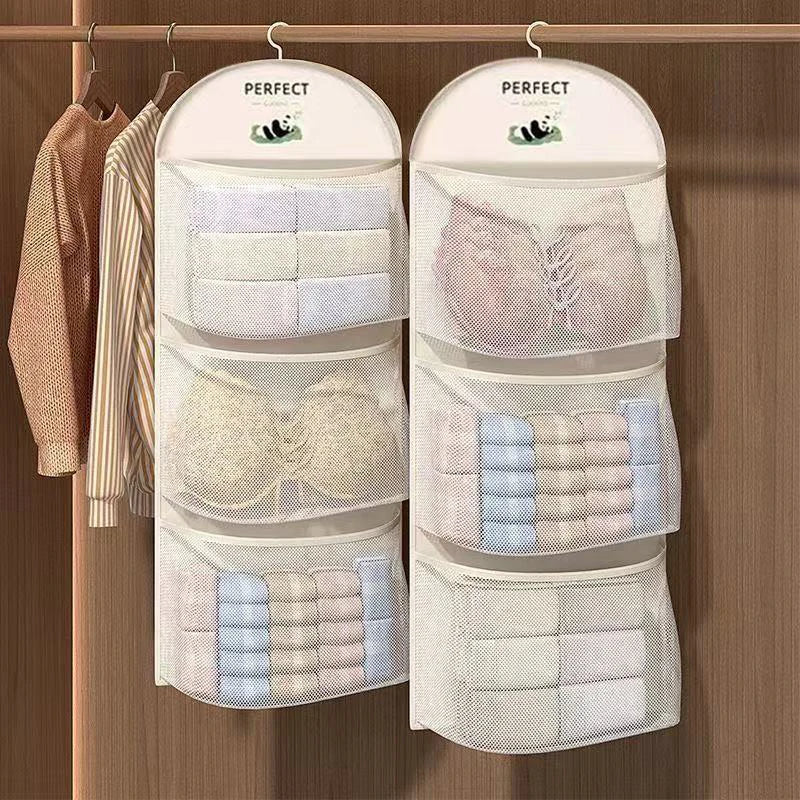 1Pcs Underwear Hanging Storage Bag Household Socks Storage Net Wardrobe Hanging Hook Net Bag Portable Clothing Storage Mesh Bag Zpaxo