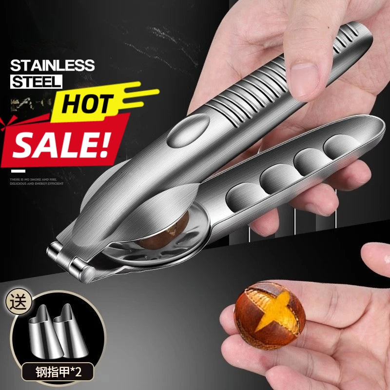 Stainless Steel Chestnut Nutcracker & Walnut Cracker Tool Nut Cracker Tool Zpaxo