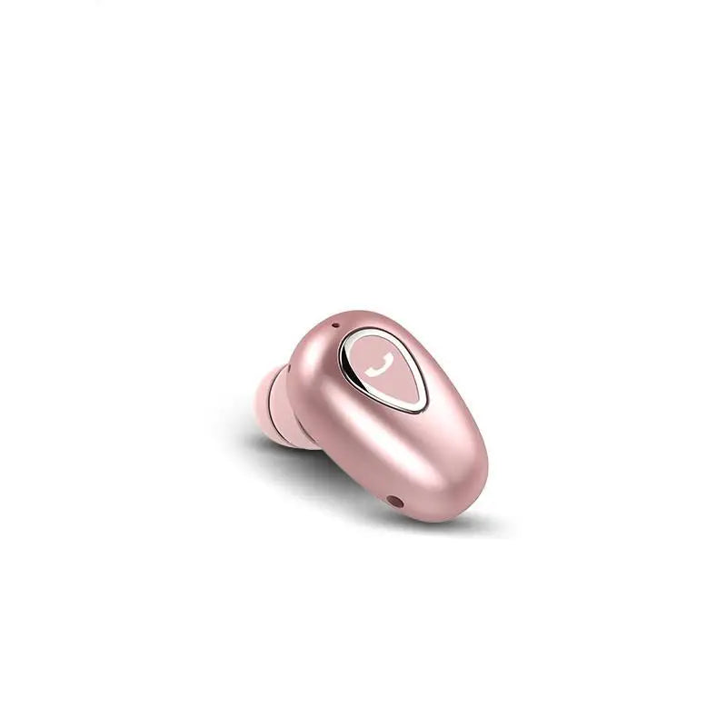 Wireless Bluetooth 5.0 Earphone With HD Mic Single In-Ear Music Sports Headset Stereo Sound Headphones For iPhone Xiaomi Huawei Zpaxo Rose Gold
