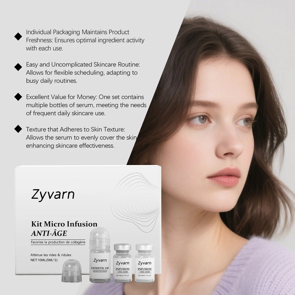 0.25mm Microneedle Facial Serum Set Deep Hydration Lock Moisturizing & Repairing Dry skin remedy Facial serum Hydrating cream Zpaxo