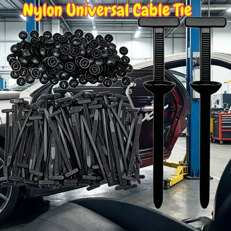 Heavy Duty Zip Ties with Buckles Self Locking Cable Ties Nylon Cable Tie Replaceable Fixed Fasteners Car Repair Fastening Straps Zpaxo