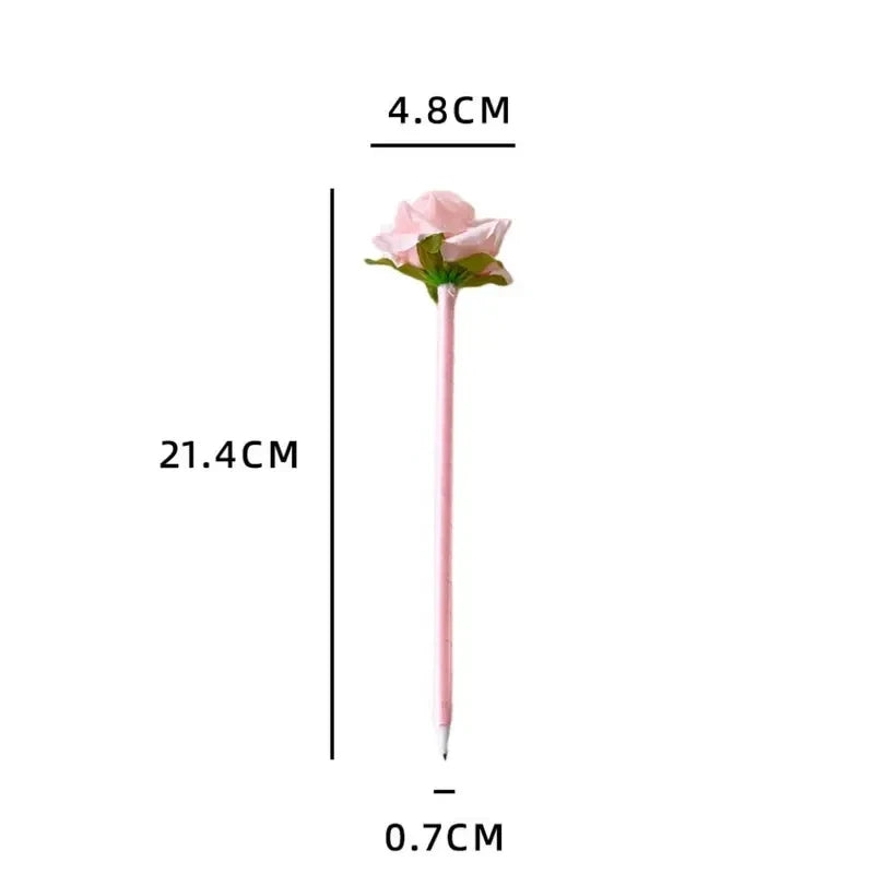 Artificial Rose Pen Stationery Ornament Creative Valentine's Day