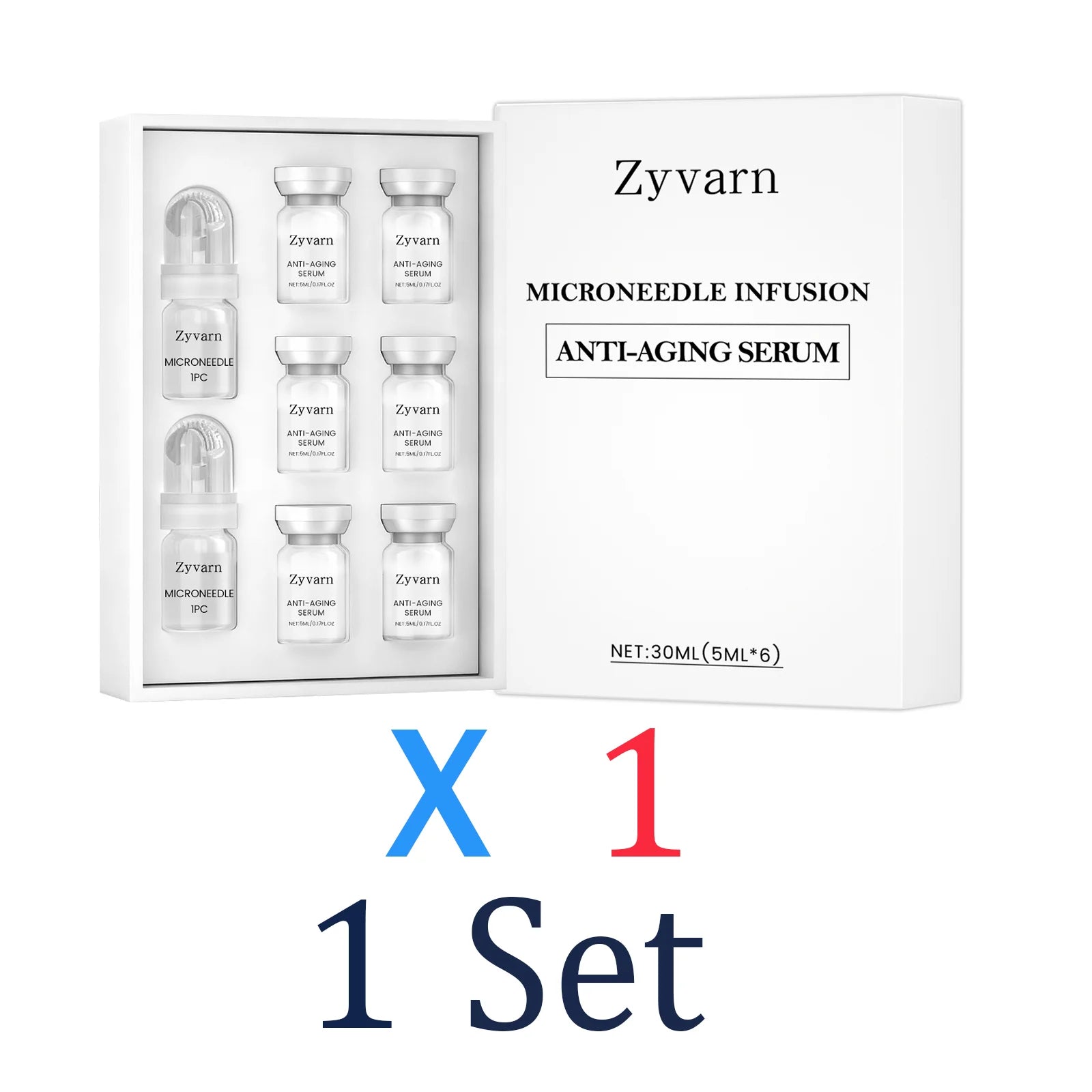 Facial serum 0.25mm Microneedle Set Roller Winter skincare Moisturizer Hydrating cream Night cream Day cream Dry skin remedy Zpaxo 1 Set