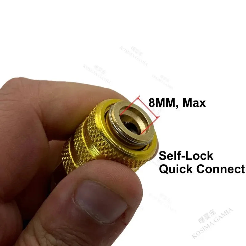 8mm Brass Leakproof Tire Inflation Quick Connector Adapter
