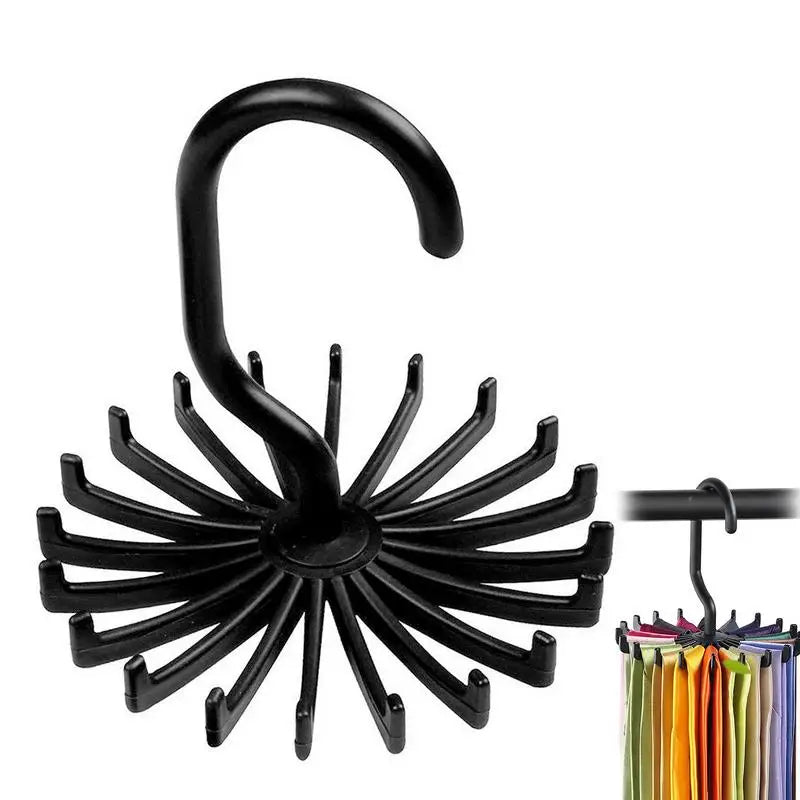 Twirl Tie Rack Rotating Scarf Hanger Holder 360 Belt Hook Cupboard