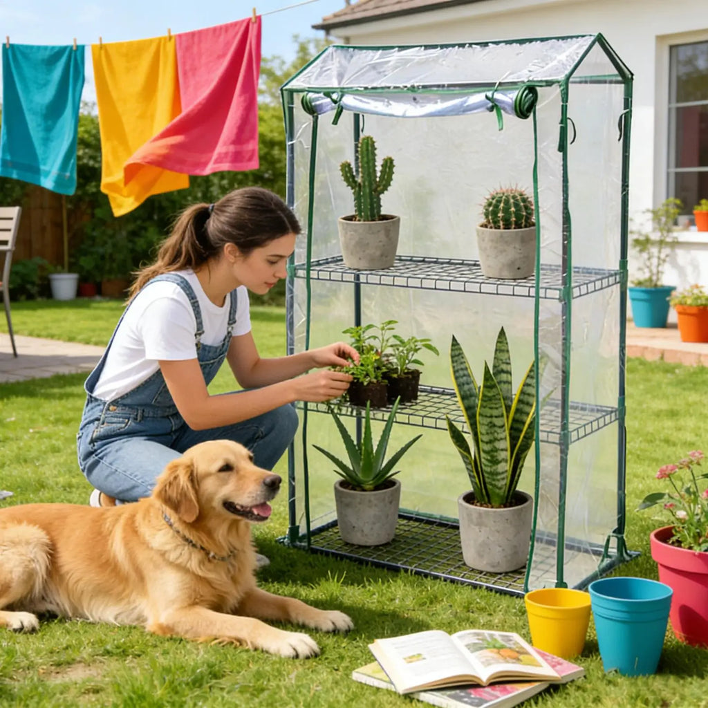 Greenhouse Cover PVC Clear Breathable Foldable Waterproof Heavy Duty