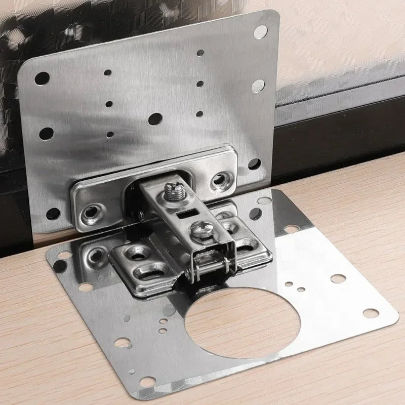 Cabinet Hinge Repair Plate Kit Kitchen Cupboard Door Hinge Mounting Plate With Holes Flat Fixing Brace Brackets Household Tools Zpaxo