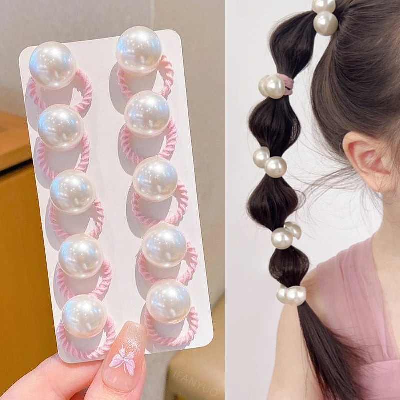 10 Cute Baby Girl Hair Bands Cartoon Love Heart Star Ties Toddler