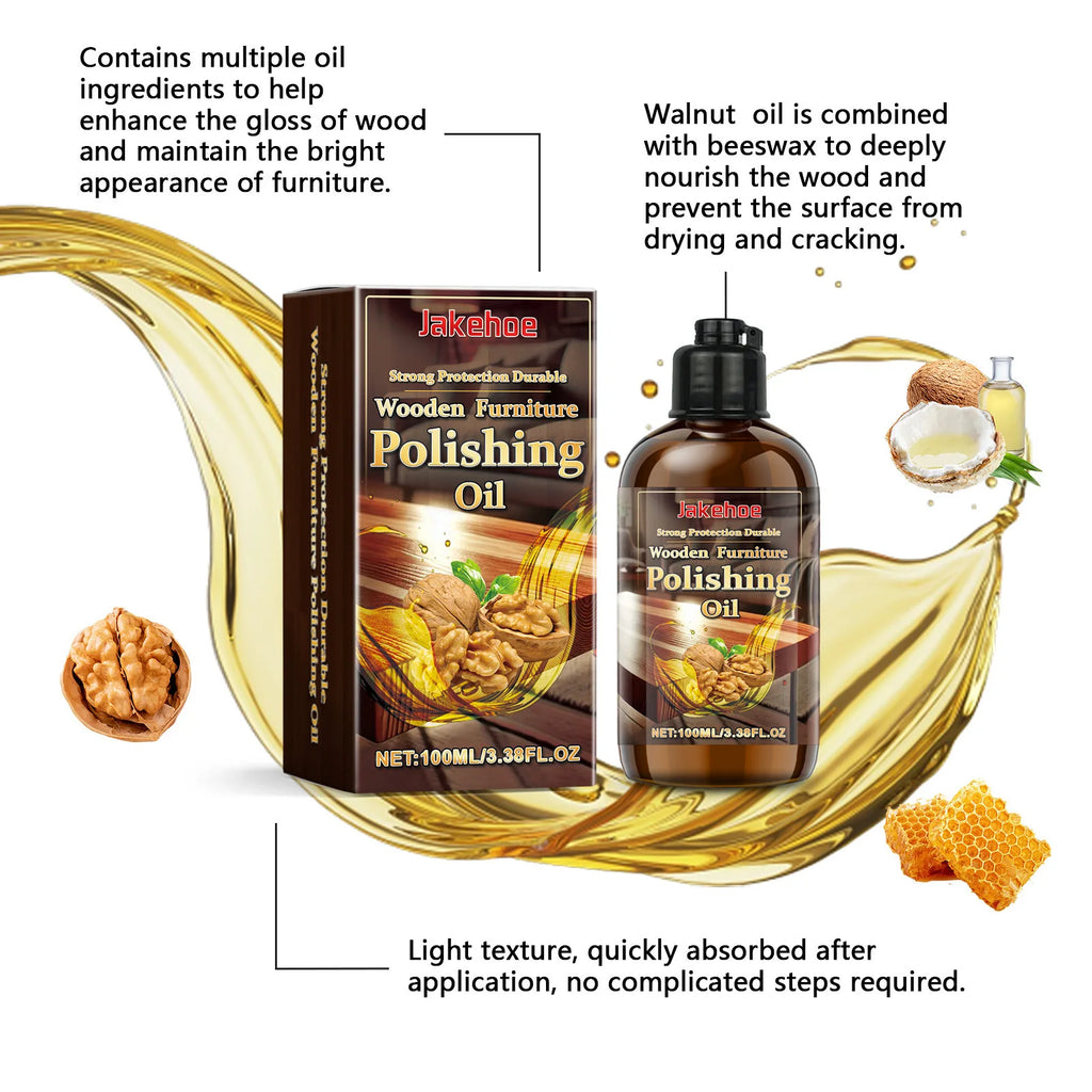 JAKEHOE Wood Furniture Polish Oil – Restore Shine & Protect Furniture Polish Oil Zpaxo