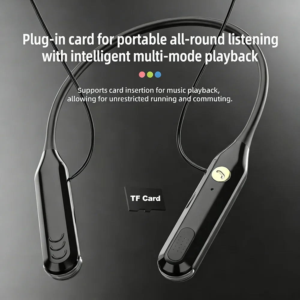 KEBIDUMEI 4-in-1 Neckband Bluetooth 6 0 Earphones ENC Noise Reduction