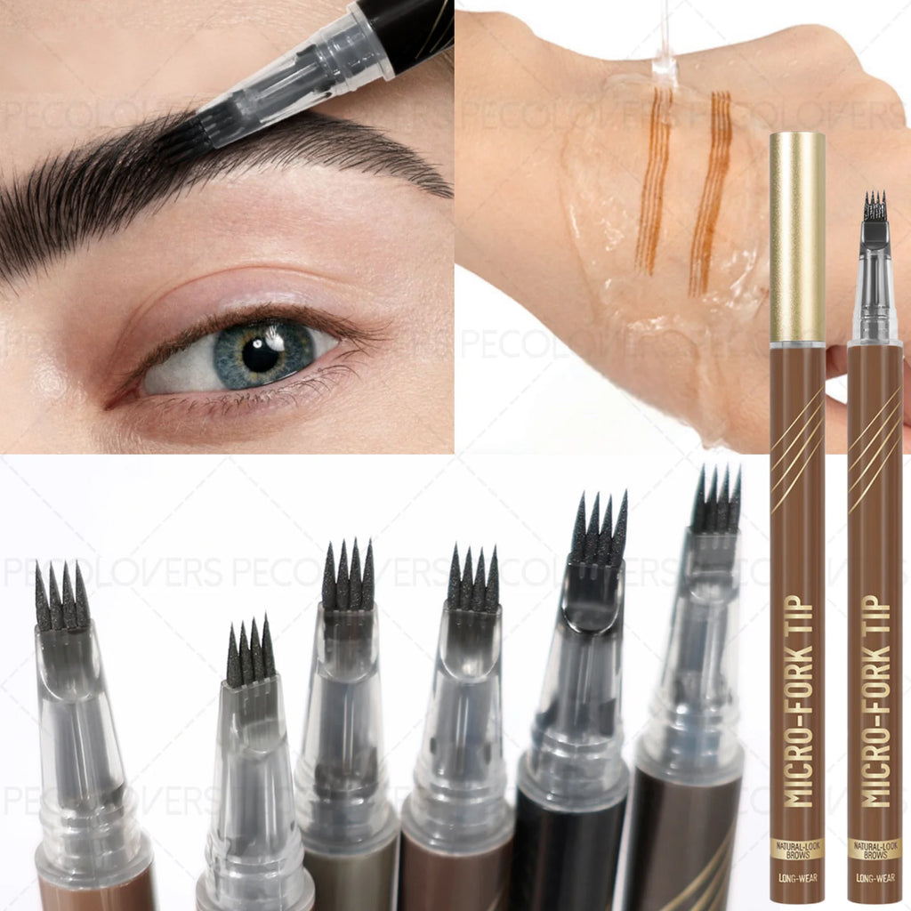 1PC Quickly Dry, Clear Roots, Waterproof, Soft Tip, Quarter-fork Eyebrow Pencil, A Must-have Makeup Tool for Daily Use Zpaxo