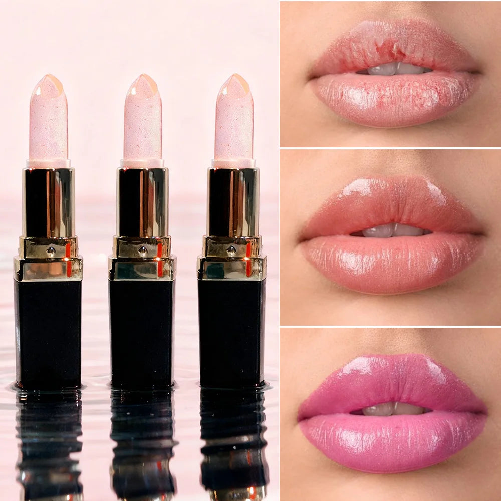 Lip Essential 3-Color Gradient Lip Balm - 1-Piece Shiny Hydrating, Effortless Apply for Bold/Daily Looks Zpaxo 3pcs