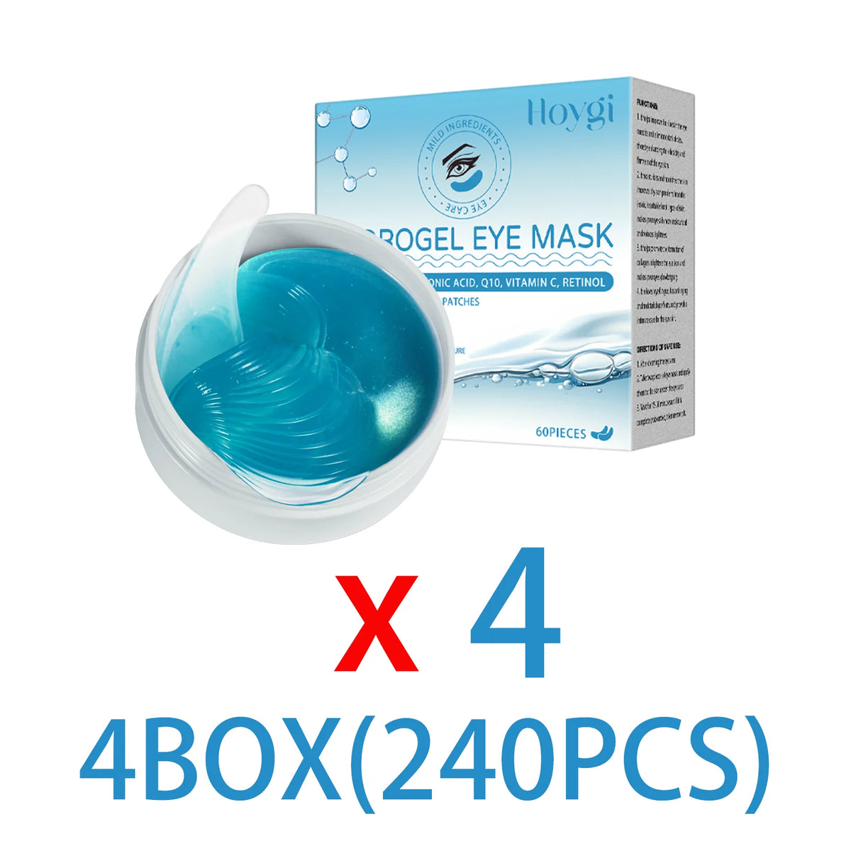 Eye Patches Dark Circles Puffiness with Hydrating Gel Technology Soothing Fine Lines Care for Sensitive Dry Skin Women 60 Pcs Zpaxo 4BOX(240PCS)