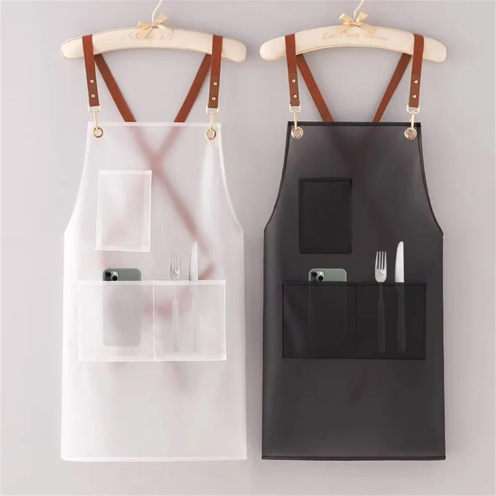 Waterproof TPU Kitchen Apron – Oil-Proof Unisex Cooking Apron
