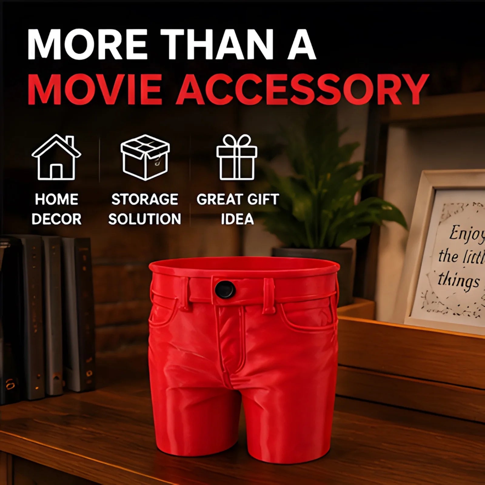 Novelty Red Shirt Trousers Popcorn Bucket Funny Movie Night Snack
