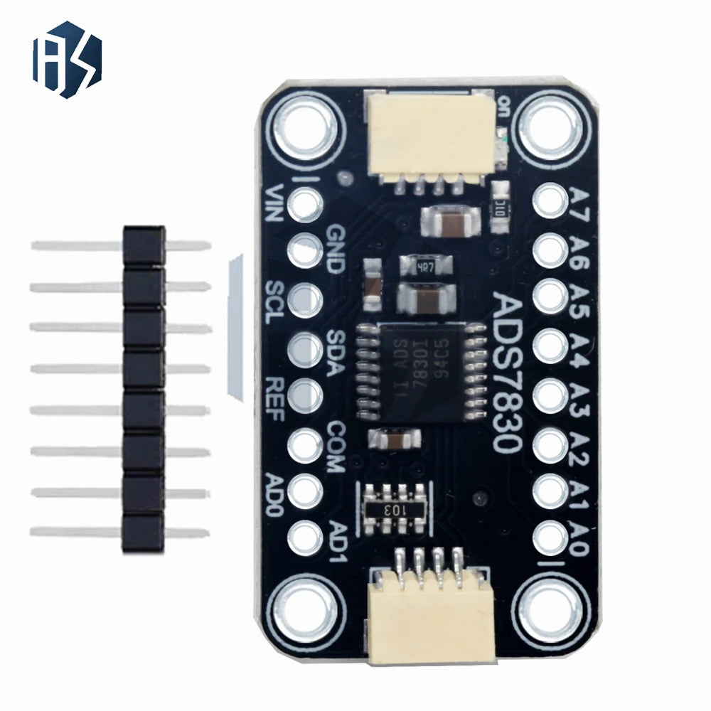 2 7V-5 5V Powered ADS7830 8 Channel 8-Bit ADC Analog-to-digital Zpaxo