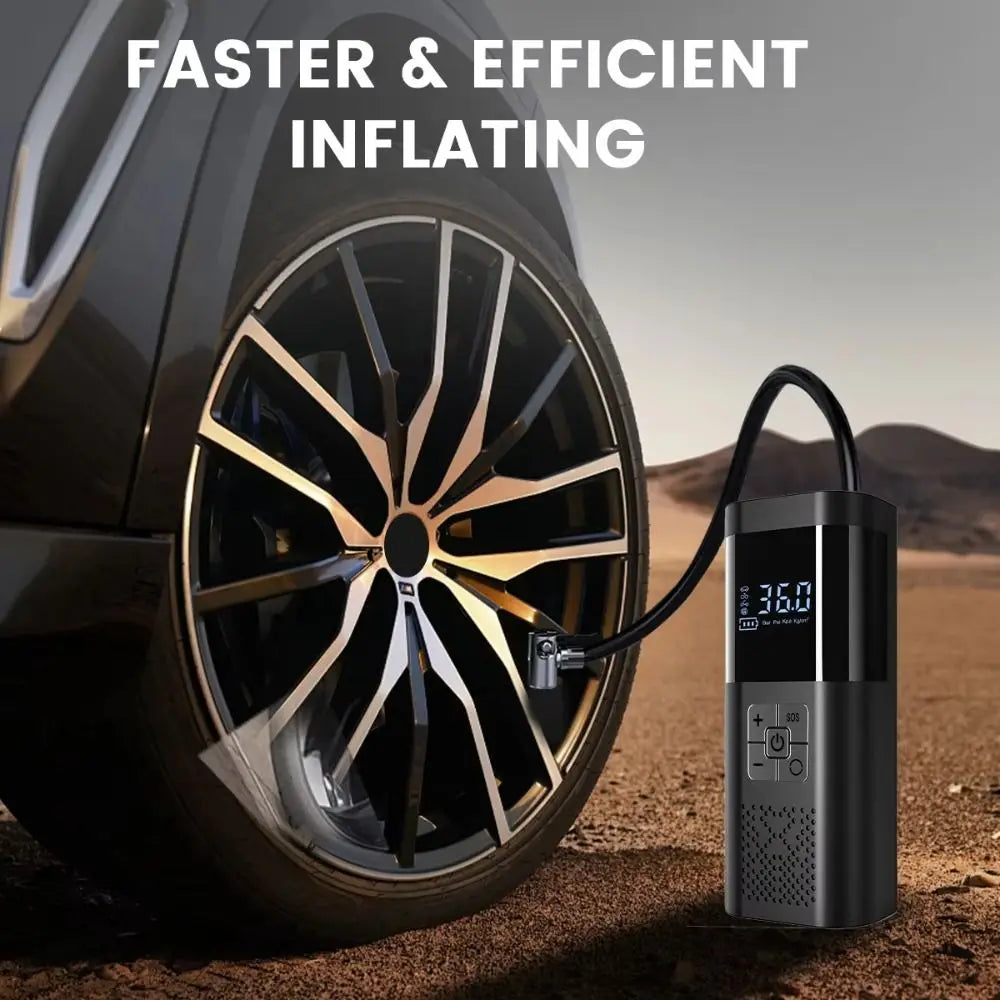 Wireless Design Car Air Pump Pressure Gauge Digital Display Portable Zpaxo