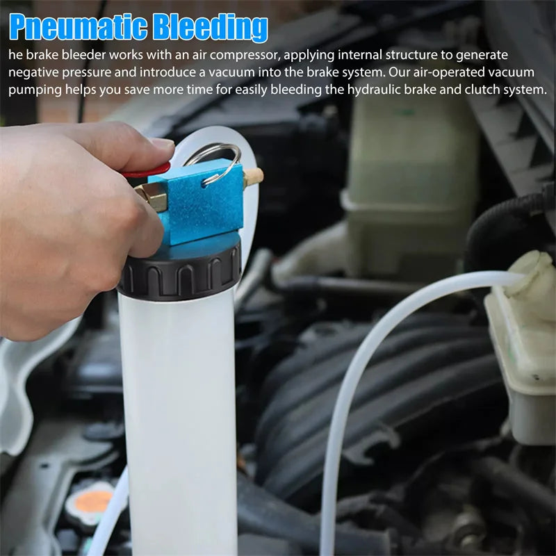 Pneumatic Brake Fluid Bleeder Kit – Car, Truck & Motorcycle