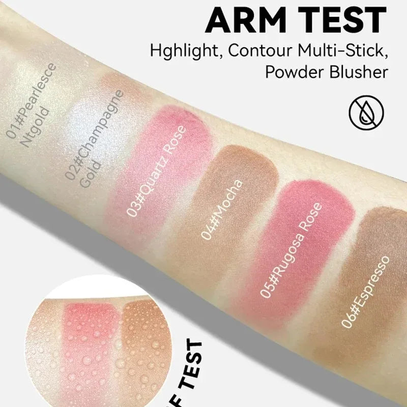Face Contour Bronzer Stick Brighten Highlighter Concealer Blusher