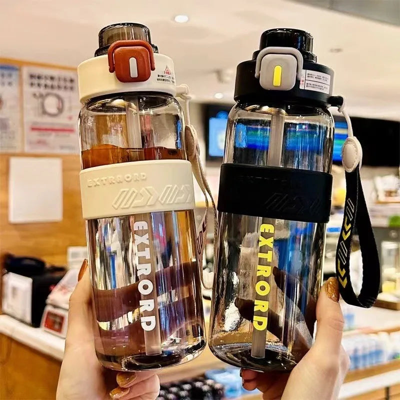 Large Capacity Sports Water Bottle Leakproof Anti-scald Plastic