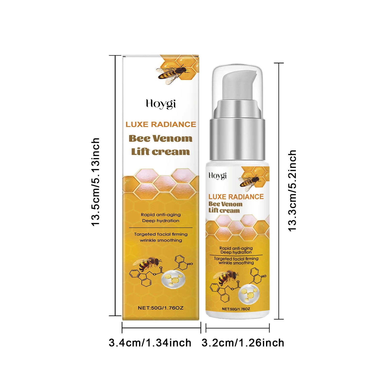 Hoygi Bee Venom Face Cream Anti-Wrinkle Firming Moisturizer 50ml Anti-Wrinkle Face Cream Zpaxo