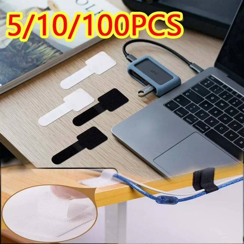Wire Organizer Reusable Cable Ties Fastening Cord Rope Holder Desk Management Self Adhesive Adjustable Cord Organizer Straps Zpaxo