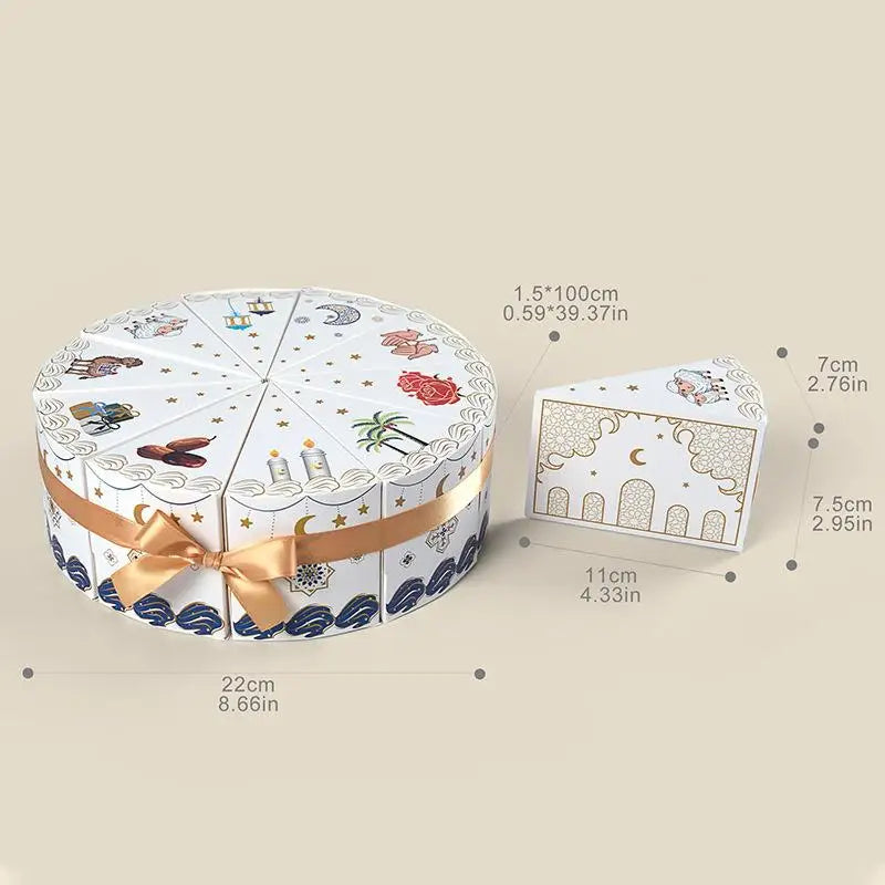 Triangular Cake Shaped Paper Box Cookie Candy Baby Shower Favors Zpaxo 10pcs
