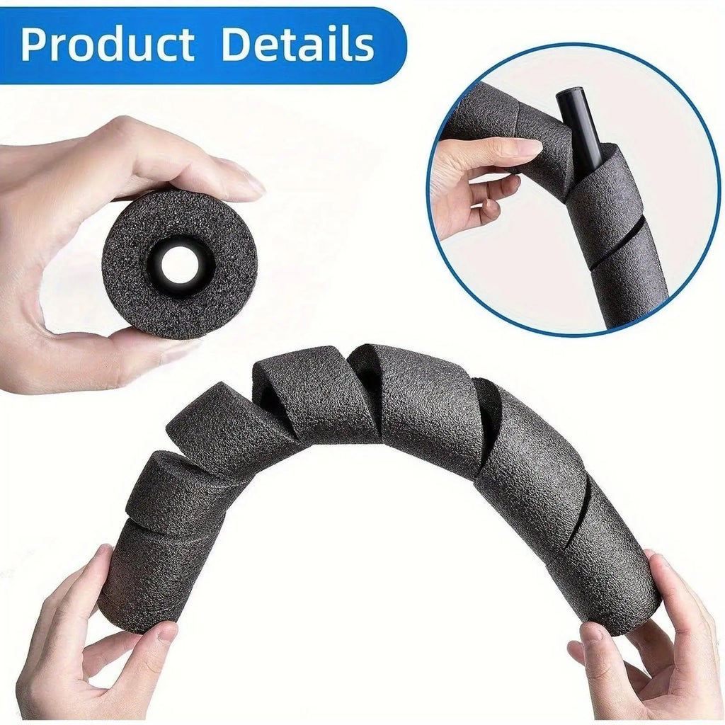4 Pipes Insulation Foam Tube Covers Spiral Soft Pool Swimming