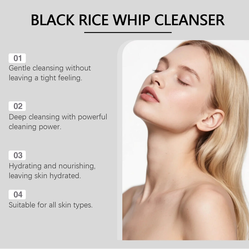 Black Rice Exfoliating Facial Cleanser – Pore & Oil Control 100g Facial Cleanser Zpaxo