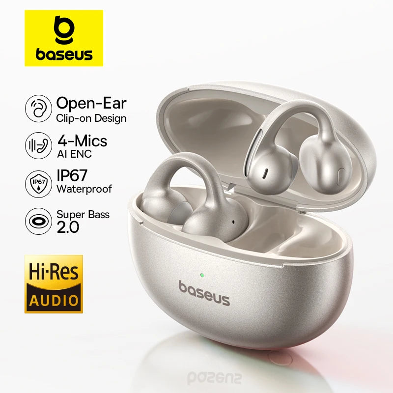 Baseus MC1 Ear Clip Wireless Earphones Bluetooth 6 0 Hi-res Ultra