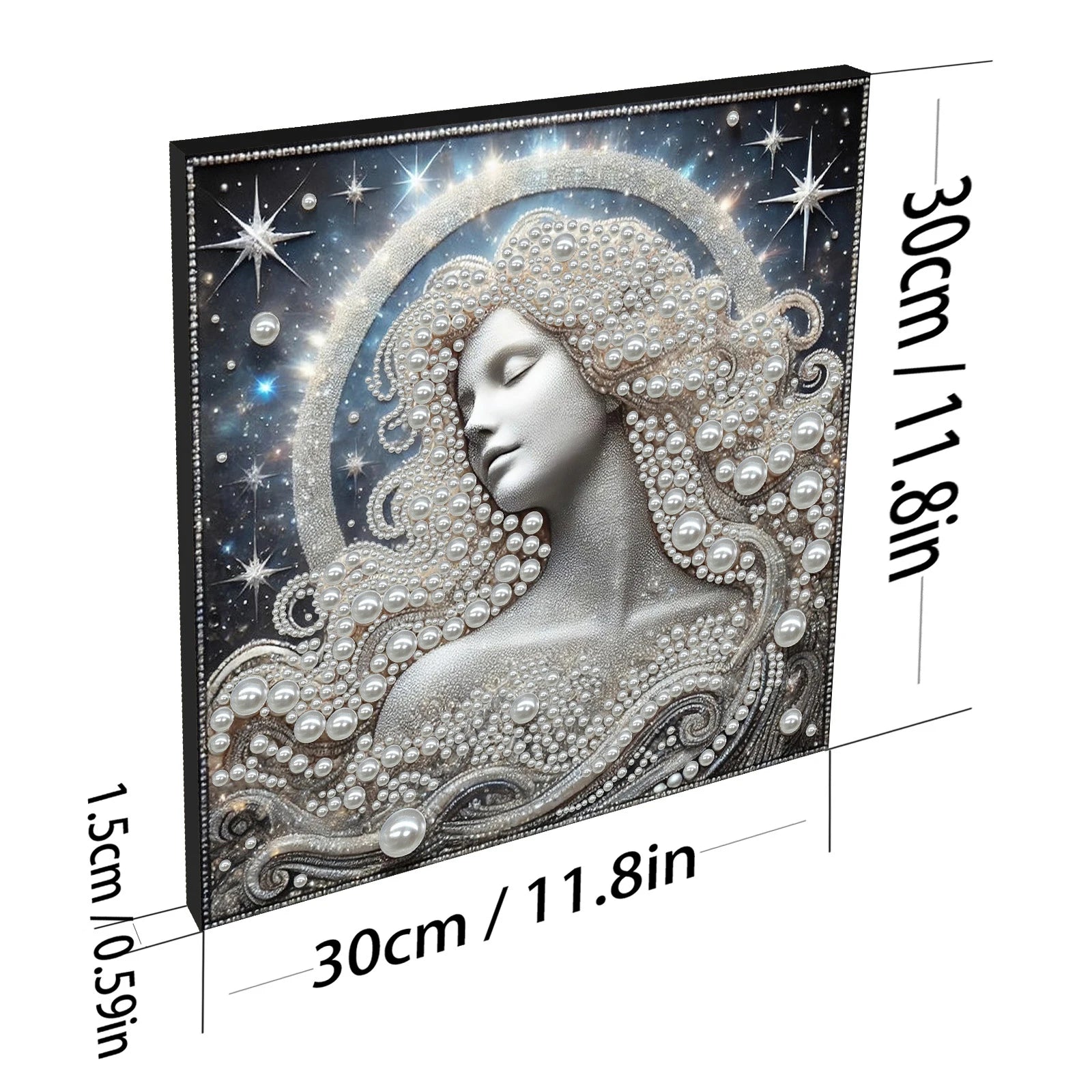 DIY Ladies Pearl Diamond Painting Gem Art 30x30cm Dots Paintings Zpaxo lady-3